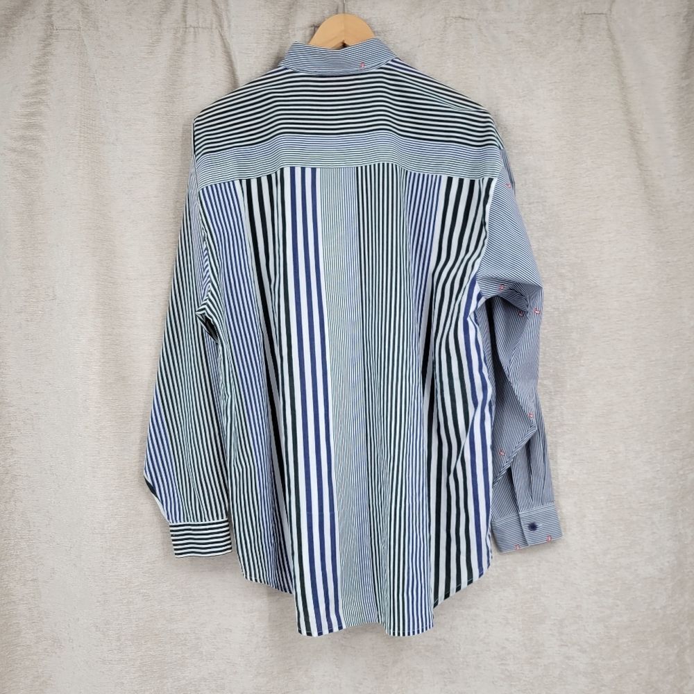 Pennylane Vintage Split Pattern Stripes Button Do… - image 6